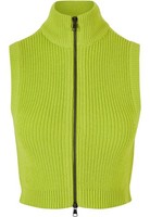 Damen Weste Urban Classics Short Knit Vest Frozenyellow M, Strickweste
