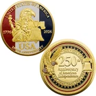 250Th Commemorative Coin,Usa Anniversary Coins,Golden American Liberty Bell Desi