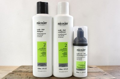 Nioxin Scalp 2 Hair Care Lot of 3 - Shampoo/Conditioner/Thickening Treatment