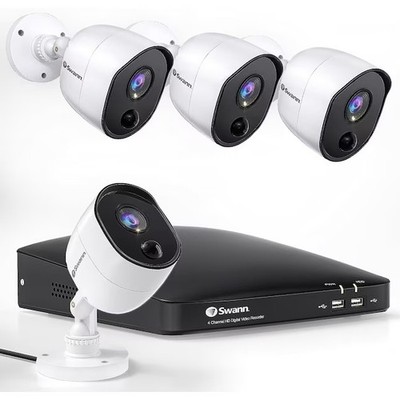 Swann Smart Security System Full HD 1080p 4 Channel video recorder 4 Cameras