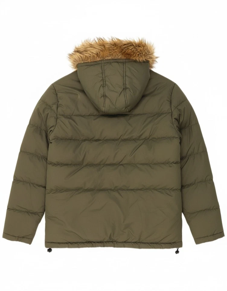 Chaqueta acolchada con capucha FRENCH CONNECTION para hombre UK 38 mediana caqui poliéster AU15 Foto 2 de 4