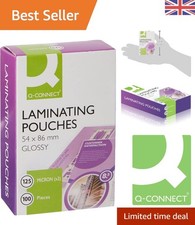 Waterproof 125 Micron Laminating Sheets, 54 x 86 mm - 100 Count for Documents