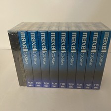 Maxell 10pk GX-Silver VHS Cassette High Quality T-120 6 Hour 10 Pack Sealed