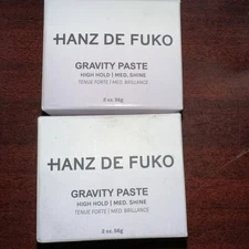 2 Boxes Hanz De Fuko Gravity Paste High Hold Medium Shine 2oz/56g NIB
