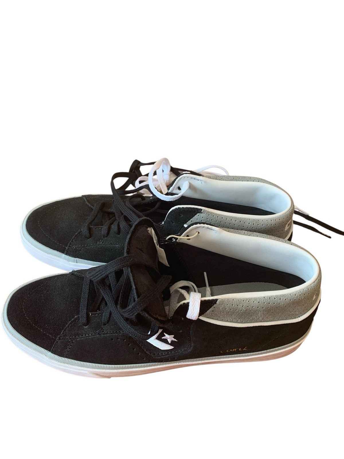 Converse L Lopez Black &White Skate Shoes Men 7.5 Women 9 NEW