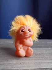 Troll Doll 3" Dam Norfin Sitting Baby Orange Hair