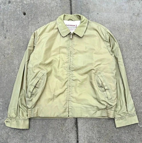 Vintage 60s McGregor Nylon Anti-Freeze Windbreaker Nylon Fleece Lined 42 Large - product listing photo