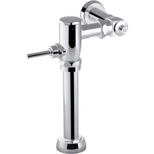 Kohler K-76322-CP Primme 1.6 GPF Manual Toilet Flushometer with Top Spud, Chrome