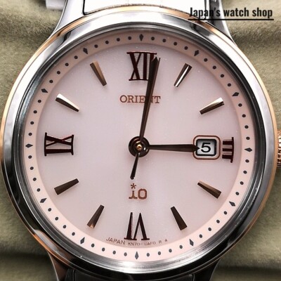 ORIENT iO NATURAL & PLAIN LIGHTCHARGE RN-WG0006P Pink Women's Watch New in Box
