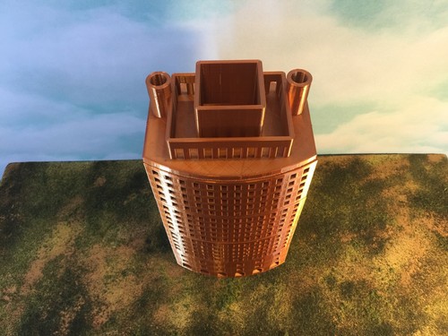 COPPER Metallic OFFICE SKYSCRAPER Building N Scale 1:160 Add Floors to Customize - Picture 6 of 10