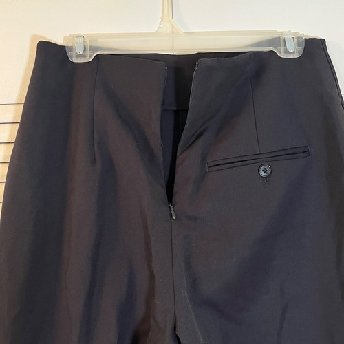 3.1 Phillip Lim High Waist Crop Wool Black Trousers Tuxedo Stripe Back Zip 6 - Picture 9 of 10