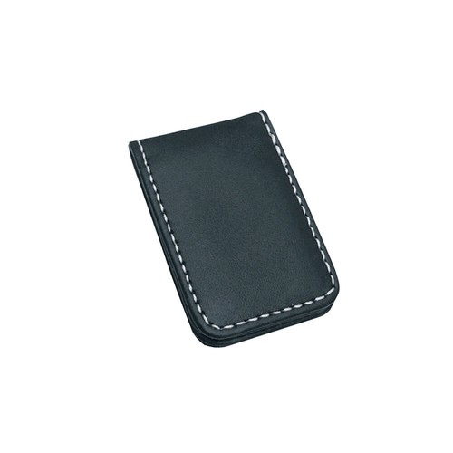 Black Leather Magnetic Slim Pocket Money Clip Holder Gift Portable Mini Wallet - Picture 11 of 13