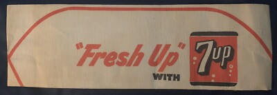 Vintage Fresh Up With 7up Paper Hat Soda Jerk