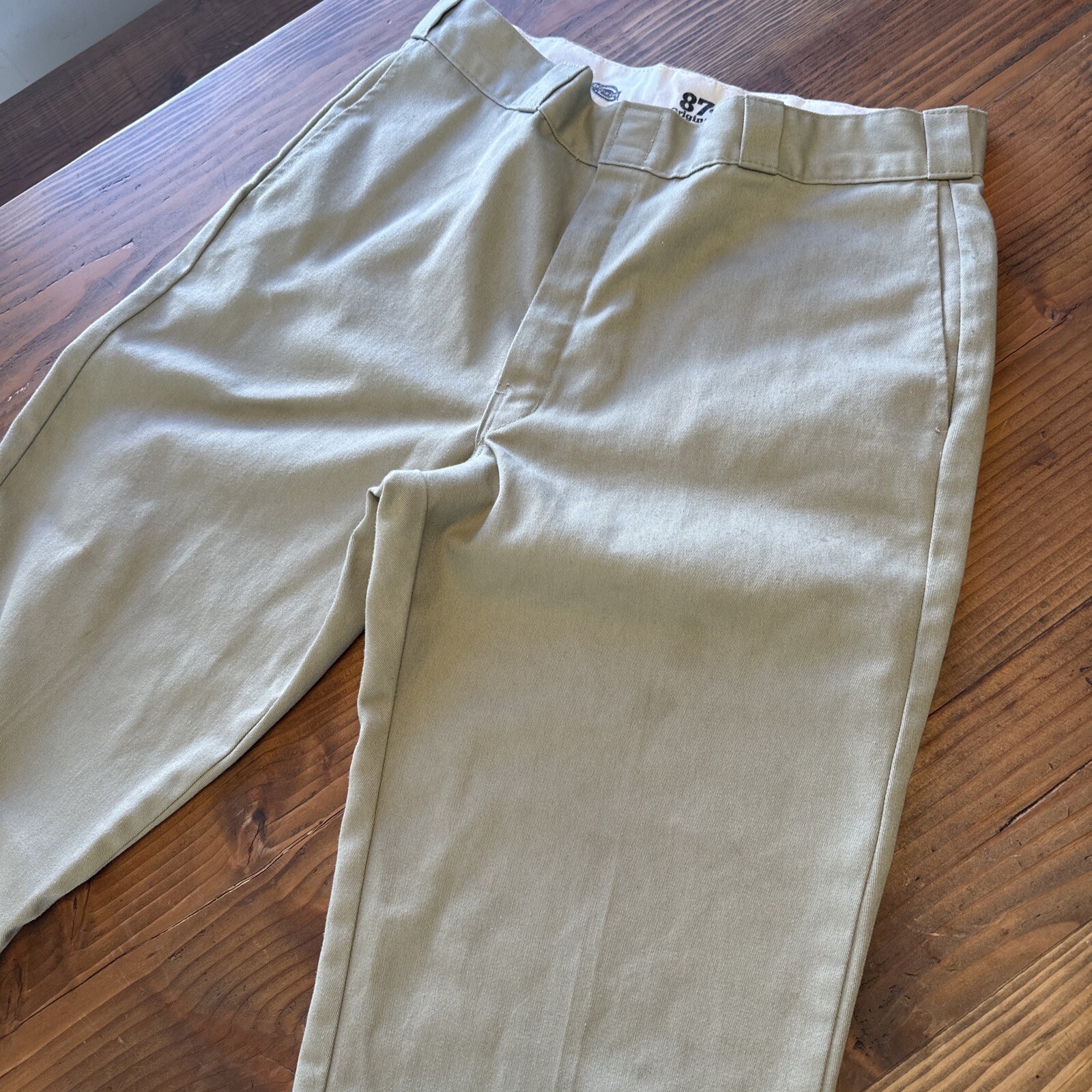 Dickies Pants Flat Front Khaki Tan 874 Original Fit Men's Work Wear Pants 34x32 image 2