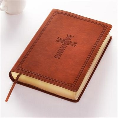 KJV Super Giant Print Lux-Leder hellbraun, brandneu, kostenloser Versand in Großbritannien