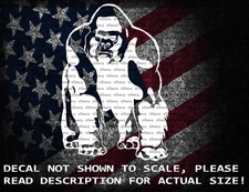 Gorilla on all fours looking at you Vinyl Decal US Sold & Made