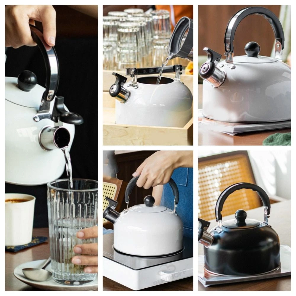 Large Capacity Whistle Kettle Heat Proof Tea Kettle Gas Induction
