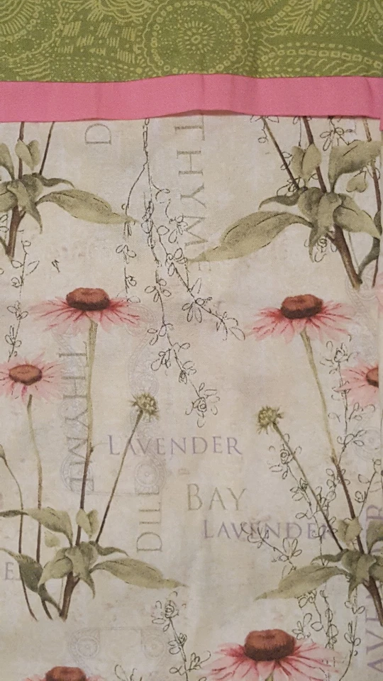 Juego de 2 Fundas de Almohada Hechas a Mano Fundas Hierbas Estándar Floral Jardín Verde Rosa Nuevo Foto 2 de 4