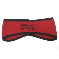 MAKER'S MARK Branded Ear Warmer Headband Red/Black 100% Fleece New No tags