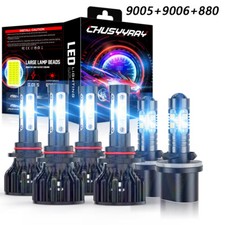 For Tahoe 2001-2006 - 6x Combo LED Headlight High Low Beam Fog Light Bulbs 6000K