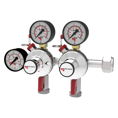 3/3 bar CO2 Kombi-Druckminderer von Micro Matic - Premium Plus Serie