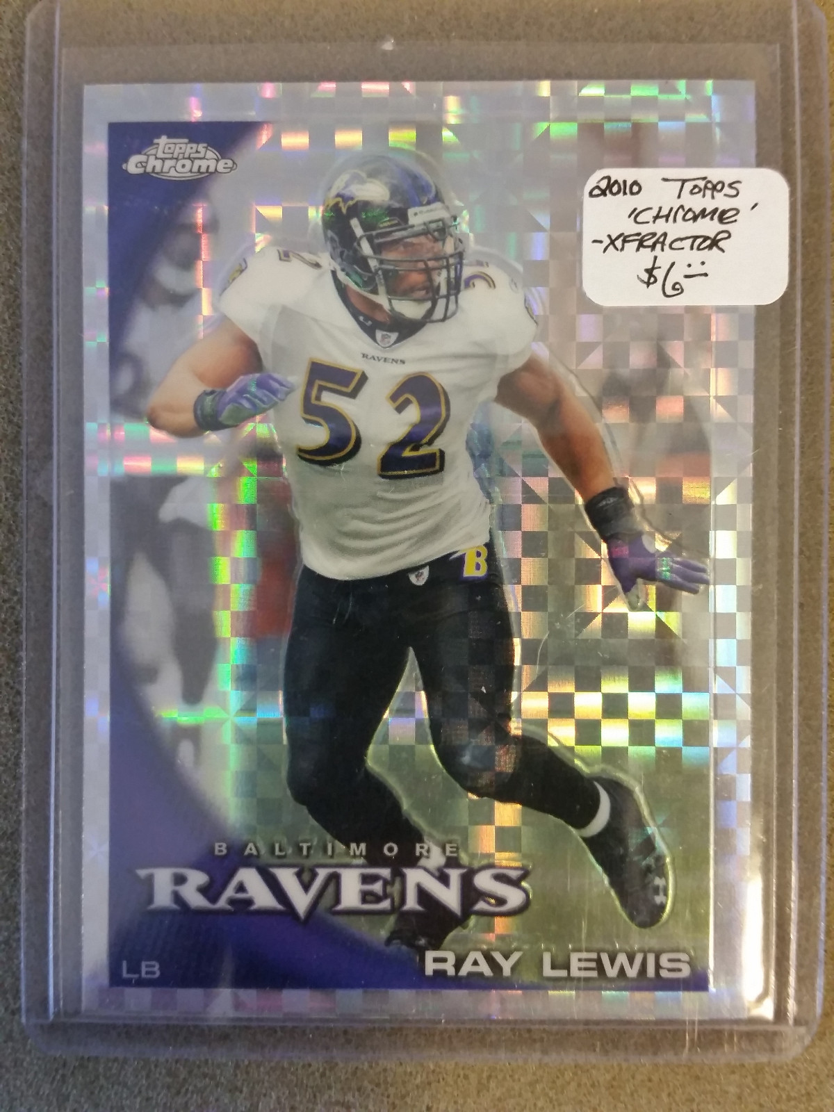 2010 Topps Chrome Xfractors #C116 Ray Lewis : Baltimore Ravens - NFL