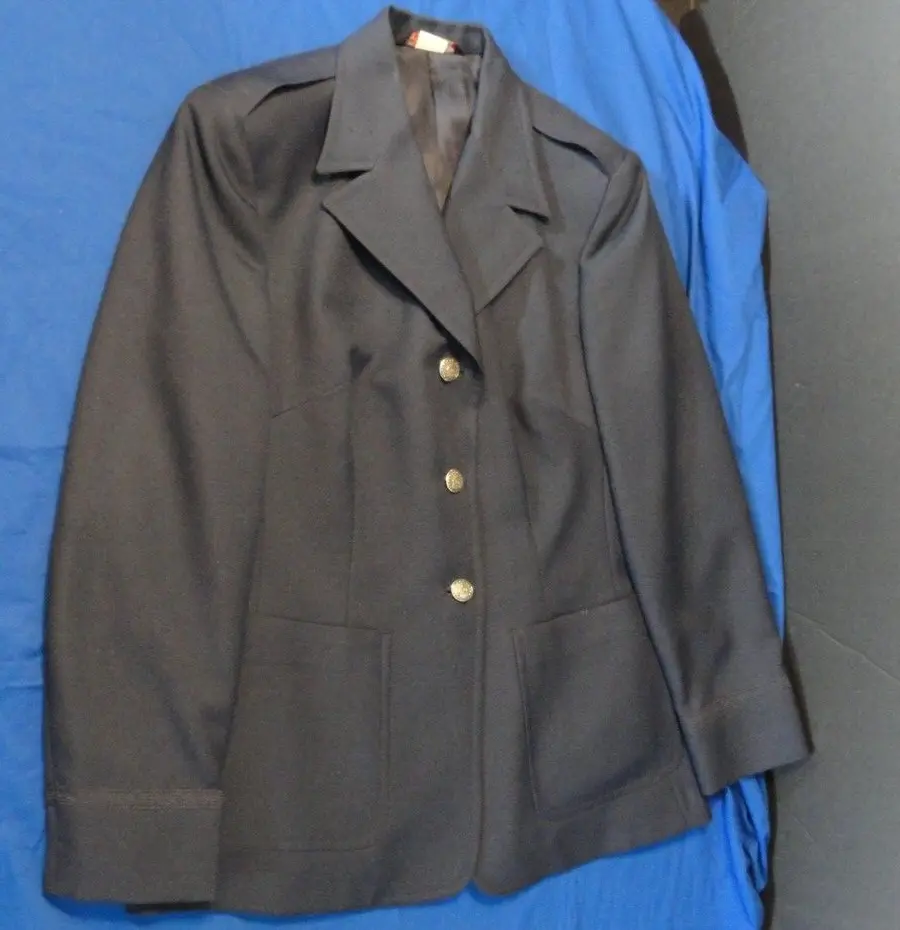 BUTTON PATRIOT JACKET UNIFORM WOMANS AIRMAN USAF AIR FORCE DRESS  BLUE 14R eBay