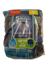 NEW 1 Pack of Hanes Boys 5 Pack Medium 10-12 Tagless Boxers