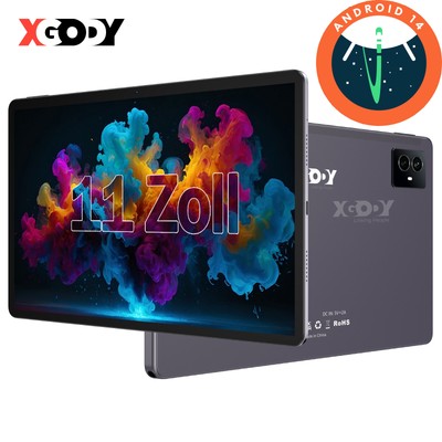 XGODY Android Q17 Pro NEW Tablet 16GB+256GB 11 Inch Android 14 Tablet 8-Core HD