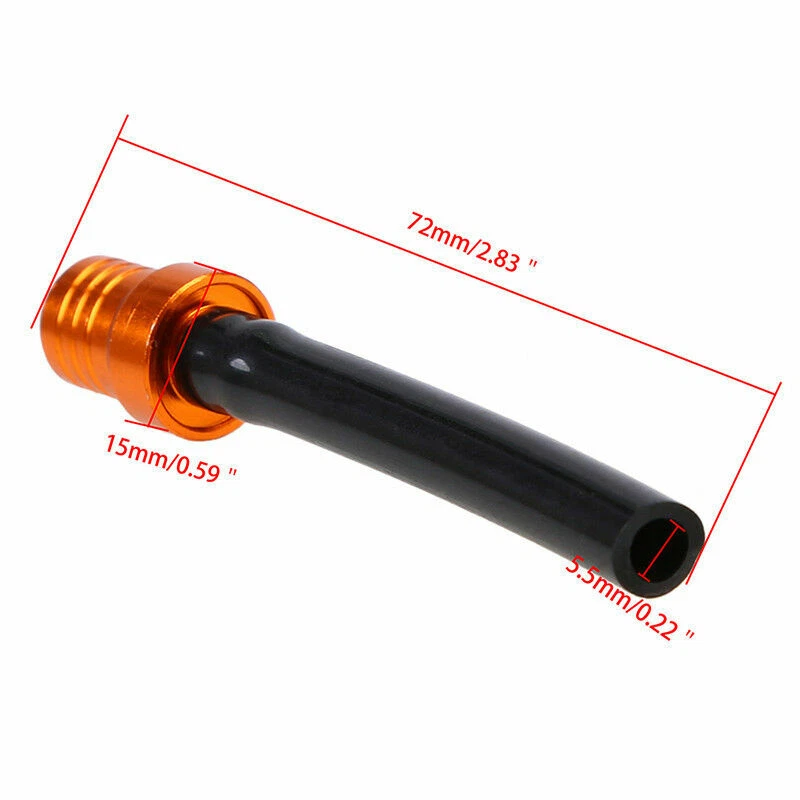 Tapas de tanque de combustible doradas 5 piezas válvula ventilación respirador tubo motocicleta universal Foto 2 de 4