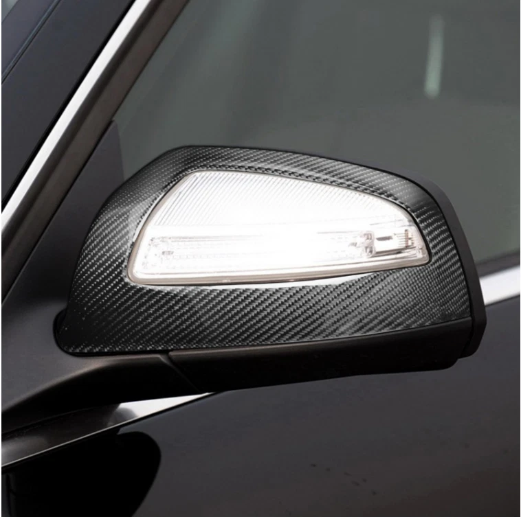 Cubierta de espejo retrovisor de fibra de carbono real para Mercedes BENZ W204 CLASE C63 C300 06-2009 Foto 4 de 4
