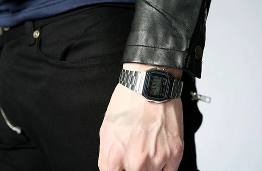 Orologio CASIO A158WA-1DF Uomo Donna Unisex VINTAGE Classico Acciaio Sveglia DD - Immagine 4 di 4