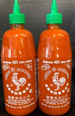 Huy Fong Sriracha Chili Hot Sauce, 28 oz Bottle  - 2 Pack