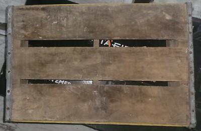 Vintage Dr. Pepper Double Wooden 4-Slot Case Crate for Four Six