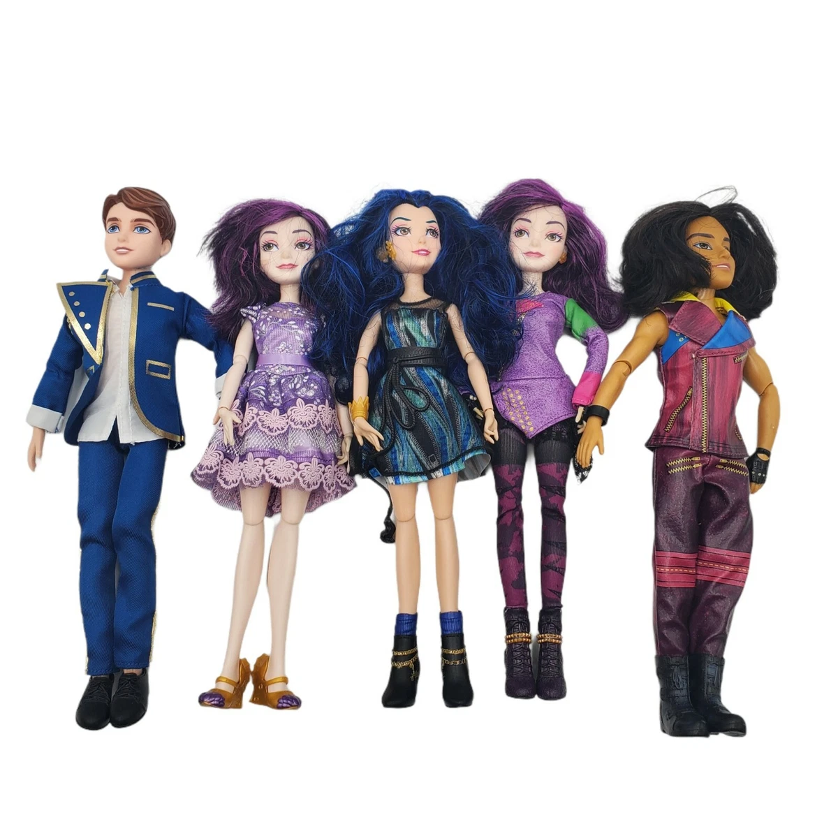 Lot Of 5 Disney descendants Dolls W/ Clothes