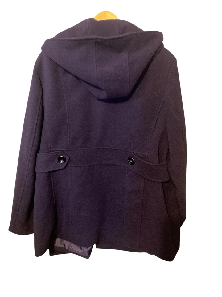 Style&co. Abrigo Mujer Pea Gris Manga Larga Cierre Botón Talla 22w Foto 3 de 4