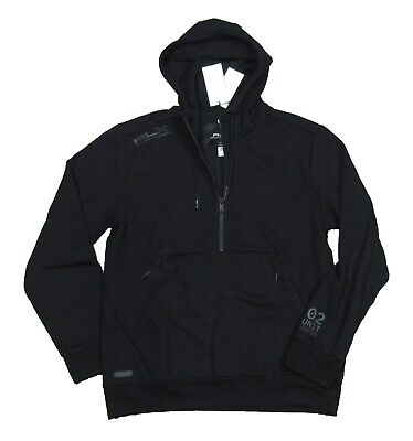 RLX Ralph Lauren Men's Black Fleece 1/2 Zip Pullover Hoodie RLX Ralph Lauren Men's Black Fleece 1/2 Zip Pullover Hoodie