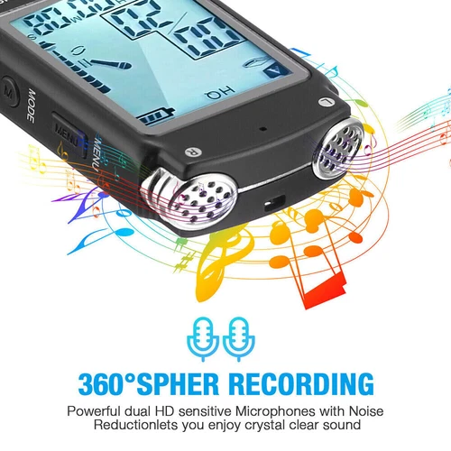 Mini grabadora de audio de sonido digital activada por voz de 32 GB reproductor de MP3 dictáfono - Imagen 3 de 11