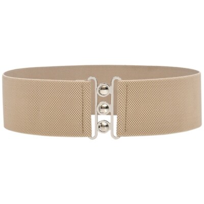 Stretch Elastic Belt Wide Waist Womens Belt Waistband Buckle  display picture 1