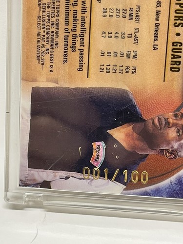 AVERY JOHNSON 1999-00 BOWMAN'S BEST ATOMIC REFRACTOR SPURS 001 /100 RARE!🔥 - Picture 4 of 6
