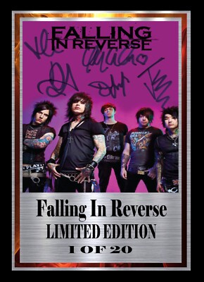 FALLING IN REVERSE    SIGNED  LIMITED EDITION   FRAMED