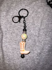 Handmade Beaded Keychain, Purse Charm, Zipper Pull