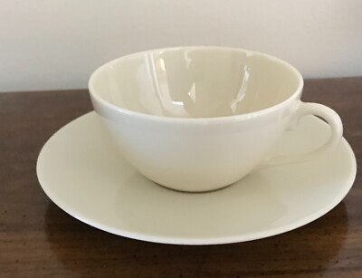 Lenox Bone China Plain Off White Coffee/Tea Cup Saucer Set  Capacity