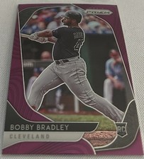 2020 Panini Prizm Baseball Bobby Bradley Cleveland Guardians Purple Prizm Rookie
