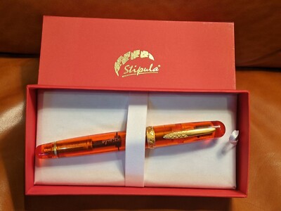 Stipula Etruria Limited Edition Orange Fountain Pen, demonstrator T-flex 120/351