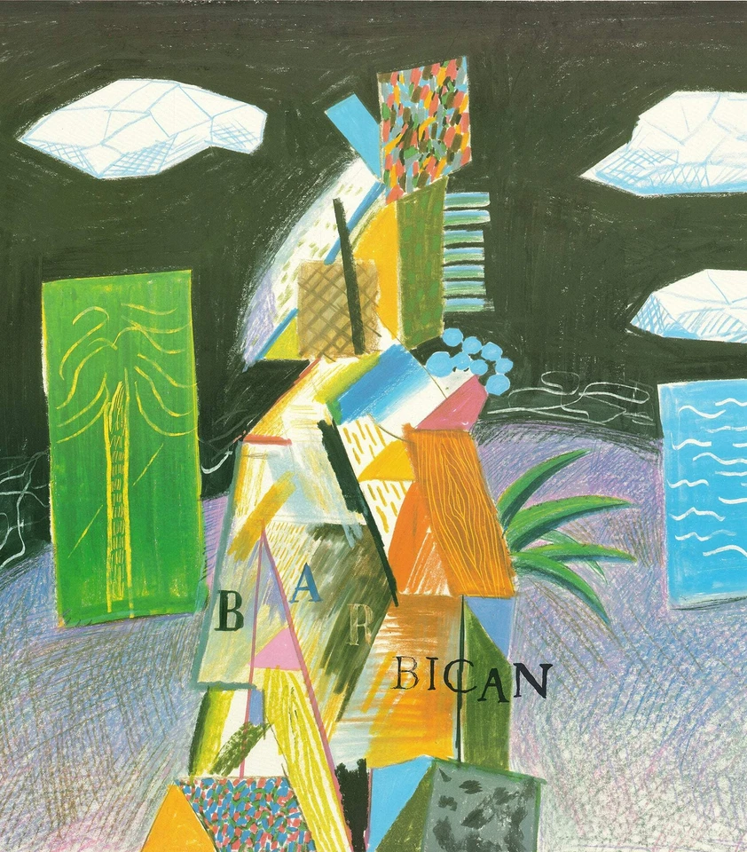 DAVID HOCKNEY Detalle De Barra Cubística 37.5" x 28.5" Litografía 1982 Pop Art Mul Foto 2 de 4