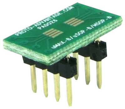 ADAPTER, MSOP-8 AUF DIP-8, 0,65 MM, PLATTENSTÄRKE 1,6 MM, BOA FÜR PROTO ADVANTAGE