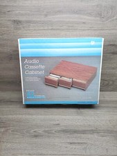 Audio Cassette Cabinet Case Storage Box NOS