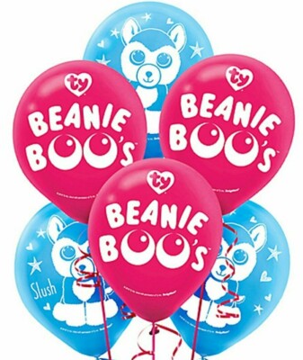 BEANIE BOOS Balloons 6 Helium Quality Latex Balloons FREE U.S. Ship