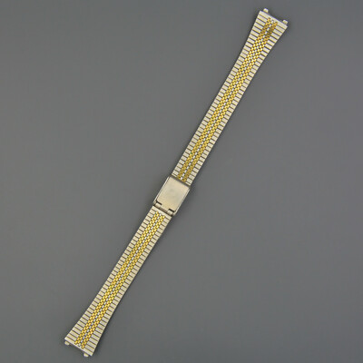 ZENITH Swiss N NOS vintage Armband bracelet Uhrband 14mm STEEL Gold Defy Lady